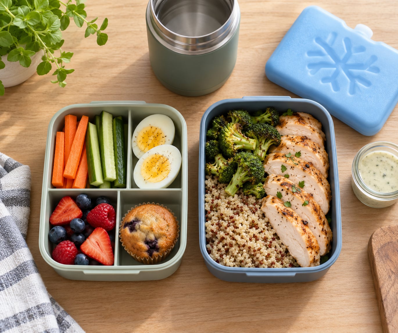 how to prep healthy lunches for kids and yourself