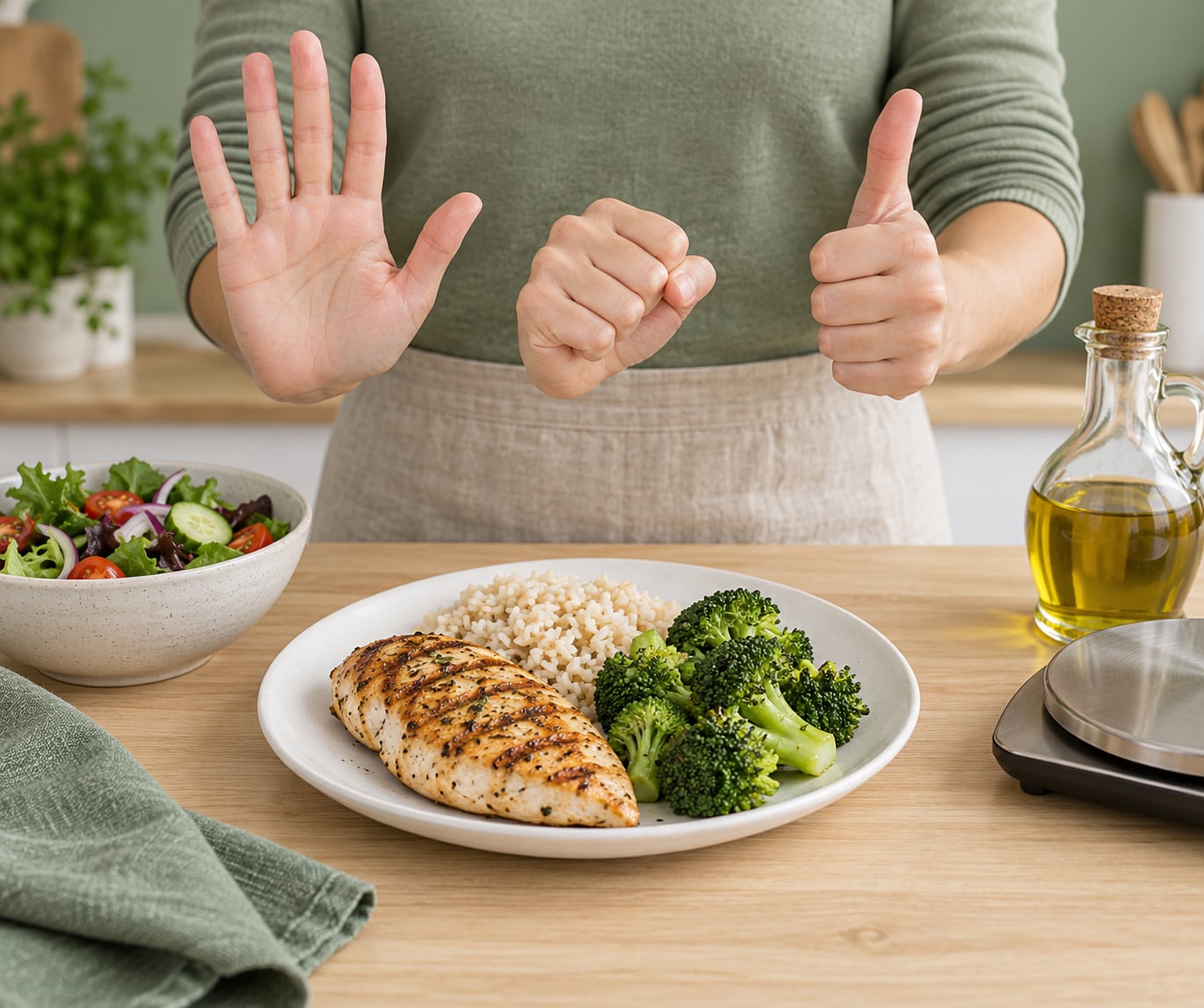 how to use your hand to measure portion sizes