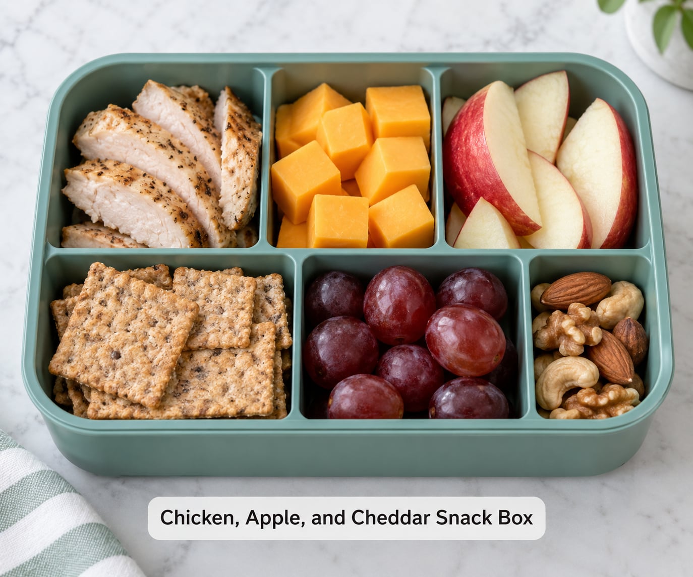 Chicken, Apple, and Cheddar Snack Box