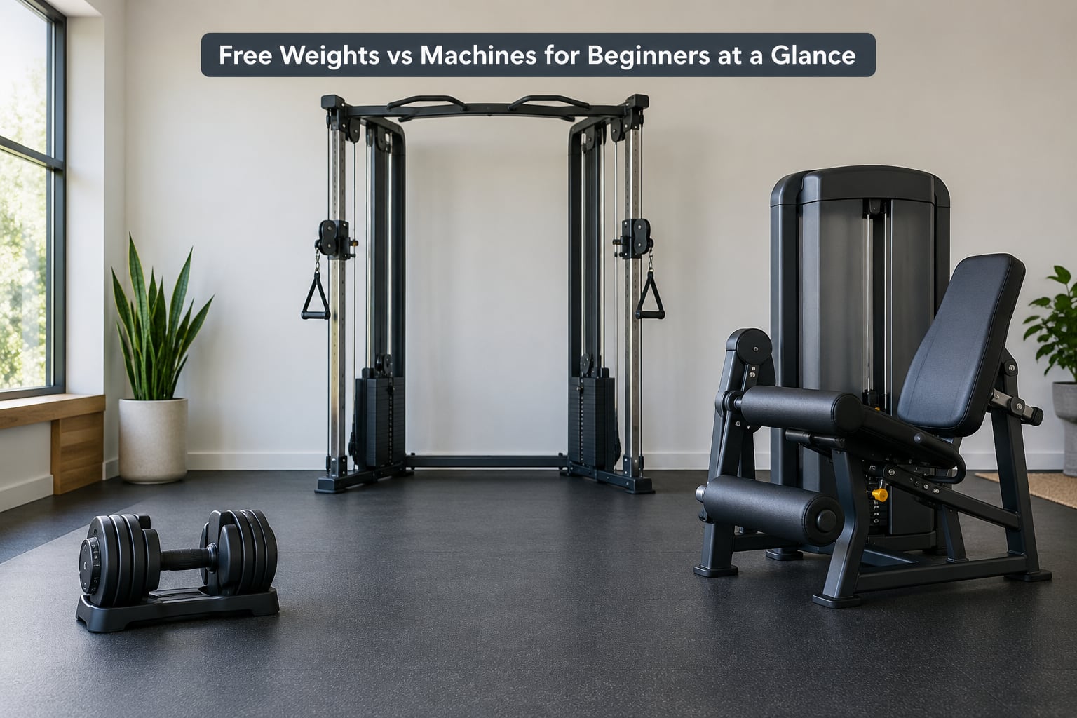 Free Weights vs Machines for Beginners at a Glance