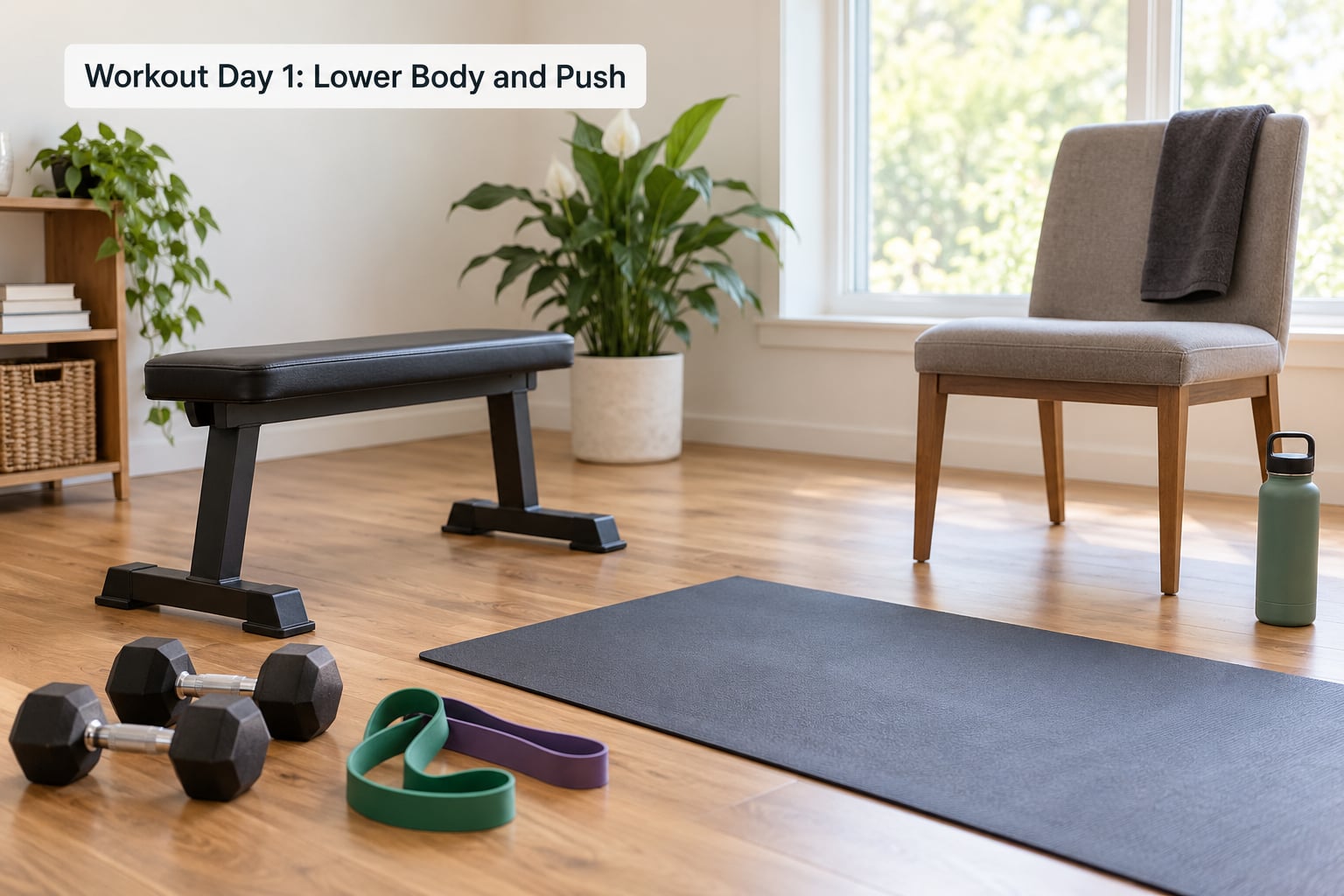 Workout Day 1: Lower Body and Push