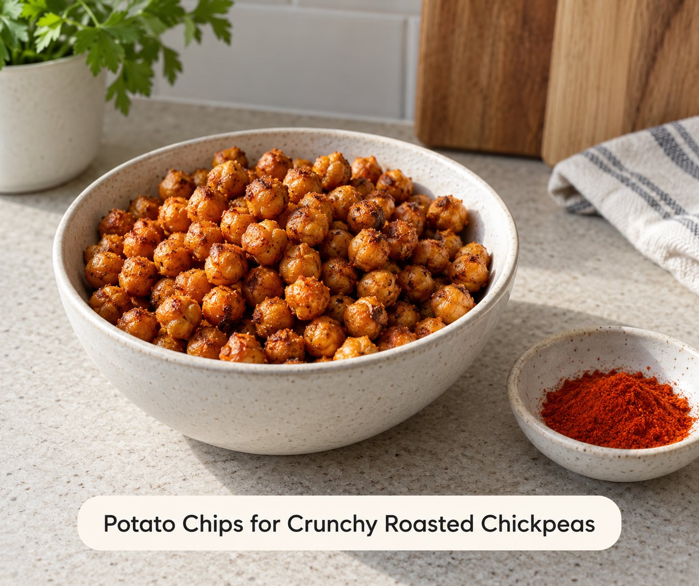 Potato Chips for Crunchy Roasted Chickpeas