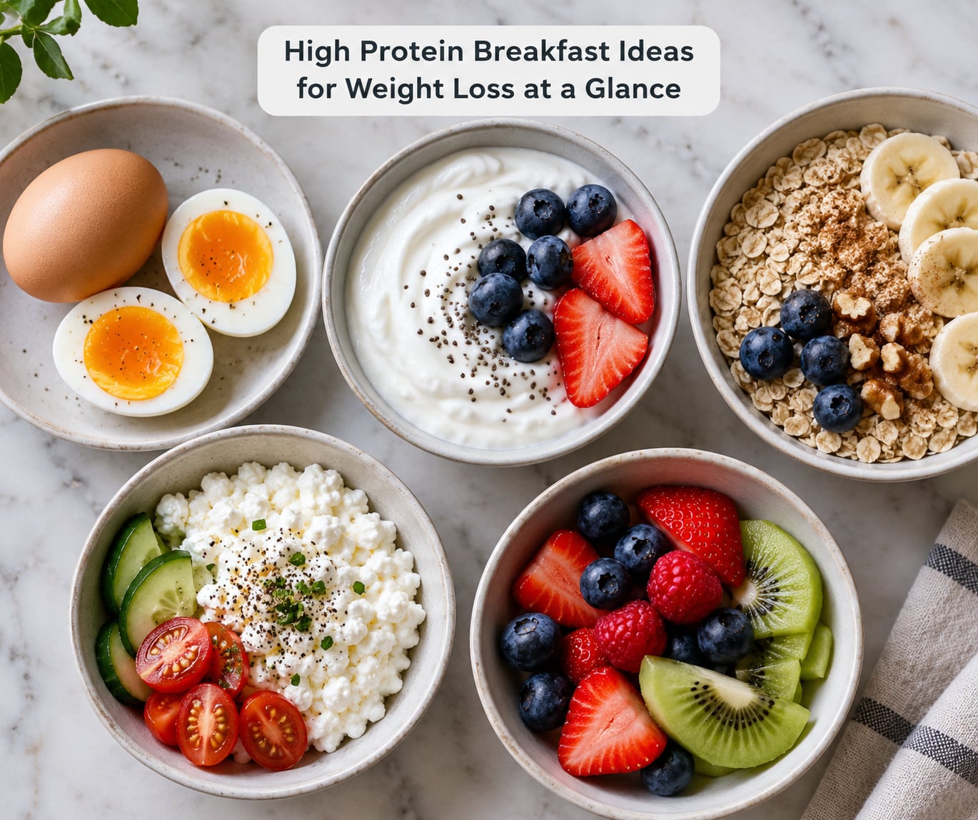 High Protein Breakfast Ideas for Weight Loss at a Glance