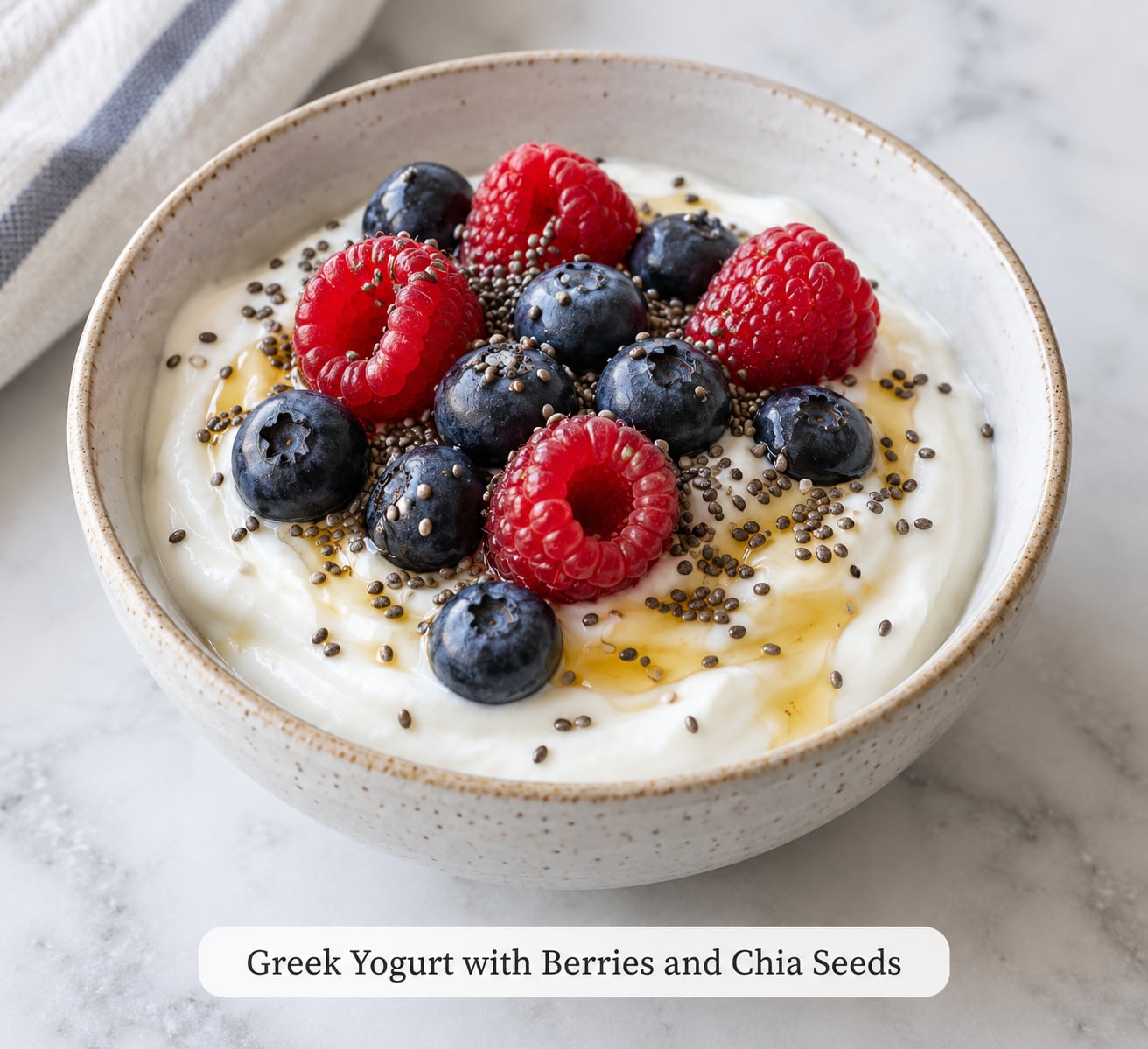 Greek Yogurt with Berries and Chia Seeds