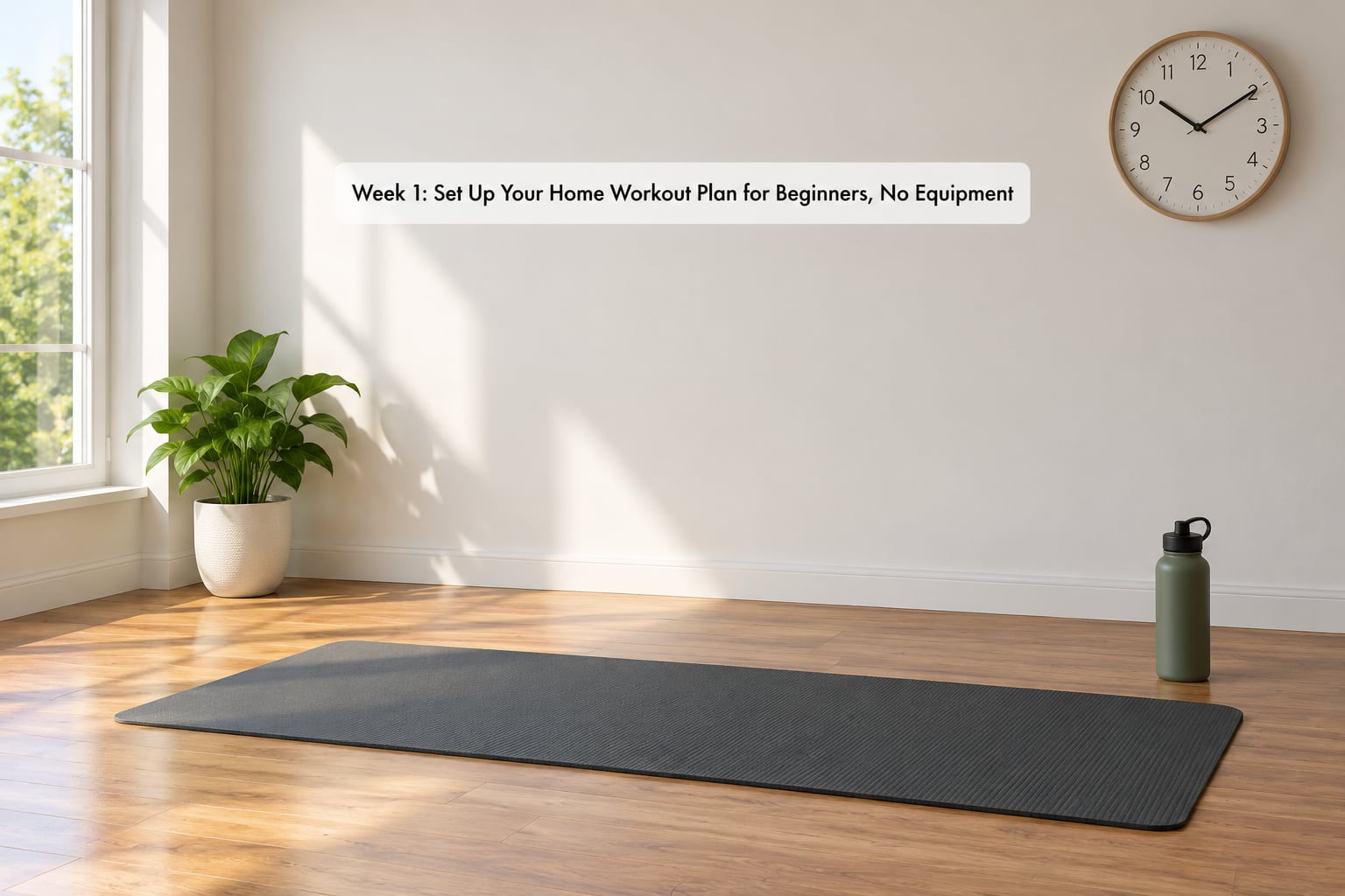 Week 1: Set Up Your Home Workout Plan for Beginners, No Equipment