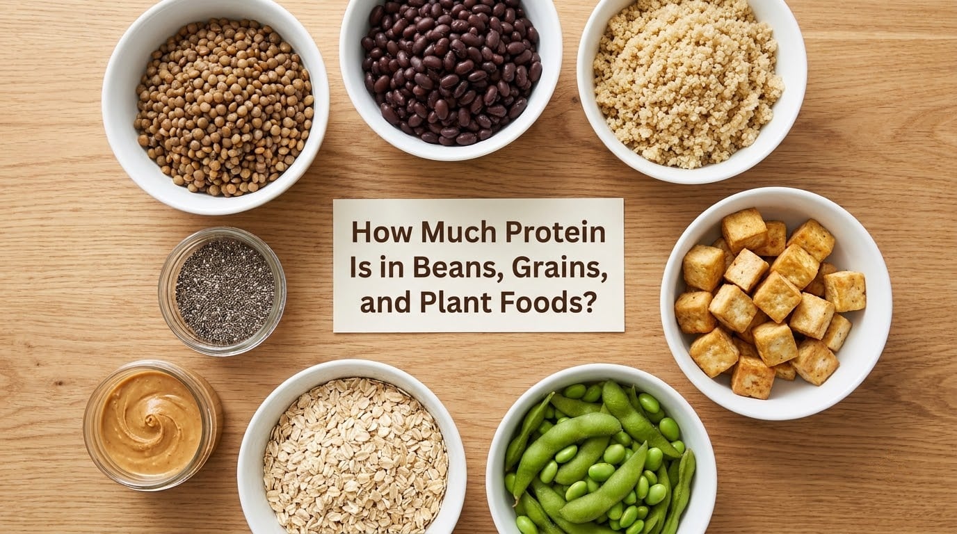 How Much Protein Is in Beans, Grains, and Plant Foods?
