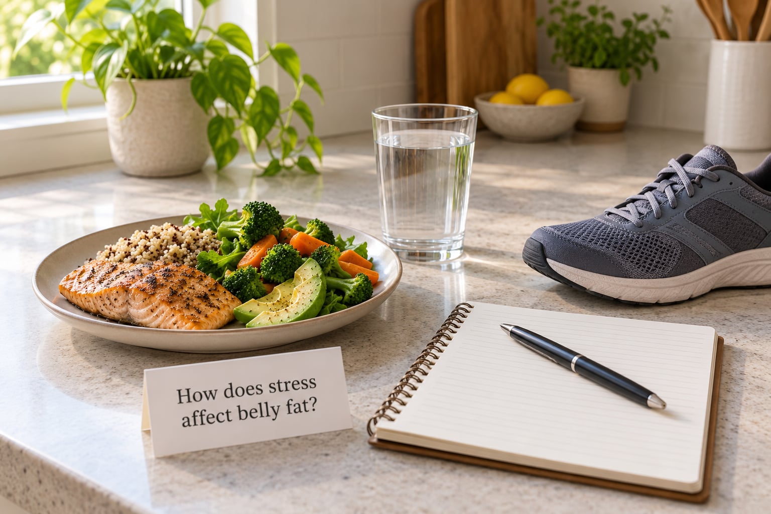 How does stress affect belly fat?