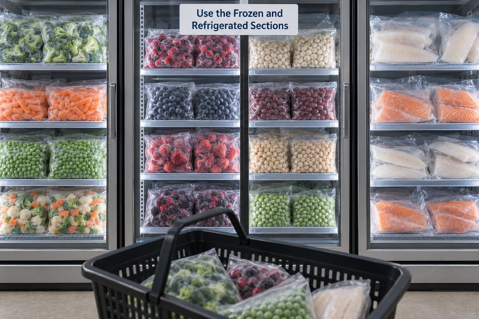 Use the Frozen and Refrigerated Sections