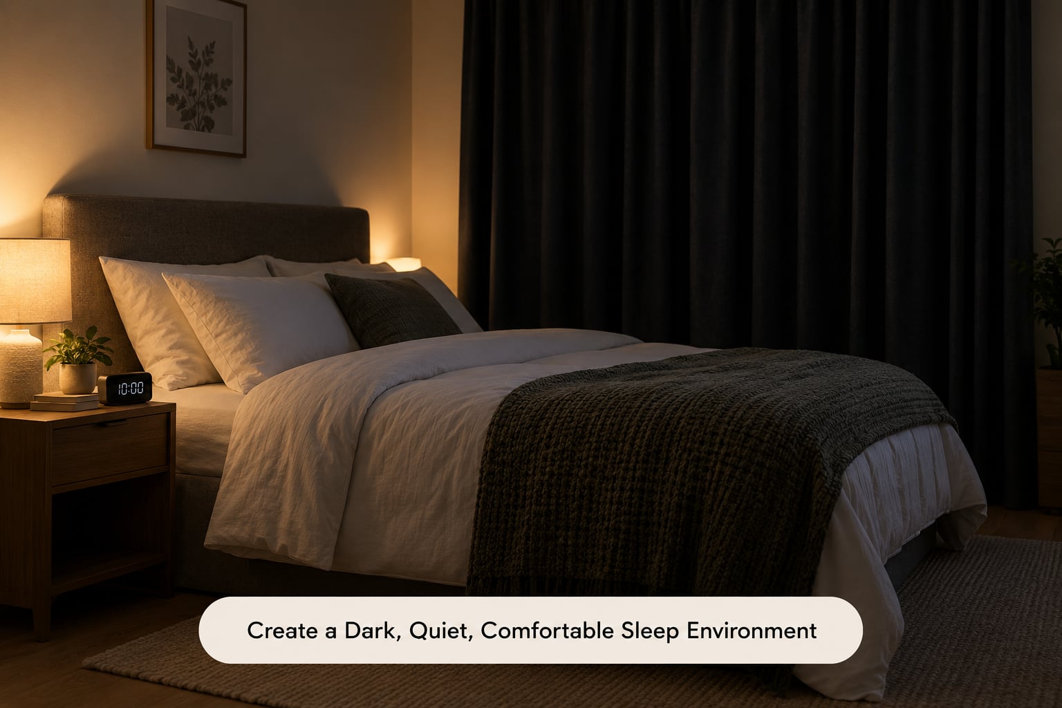 Create a Dark, Quiet, Comfortable Sleep Environment