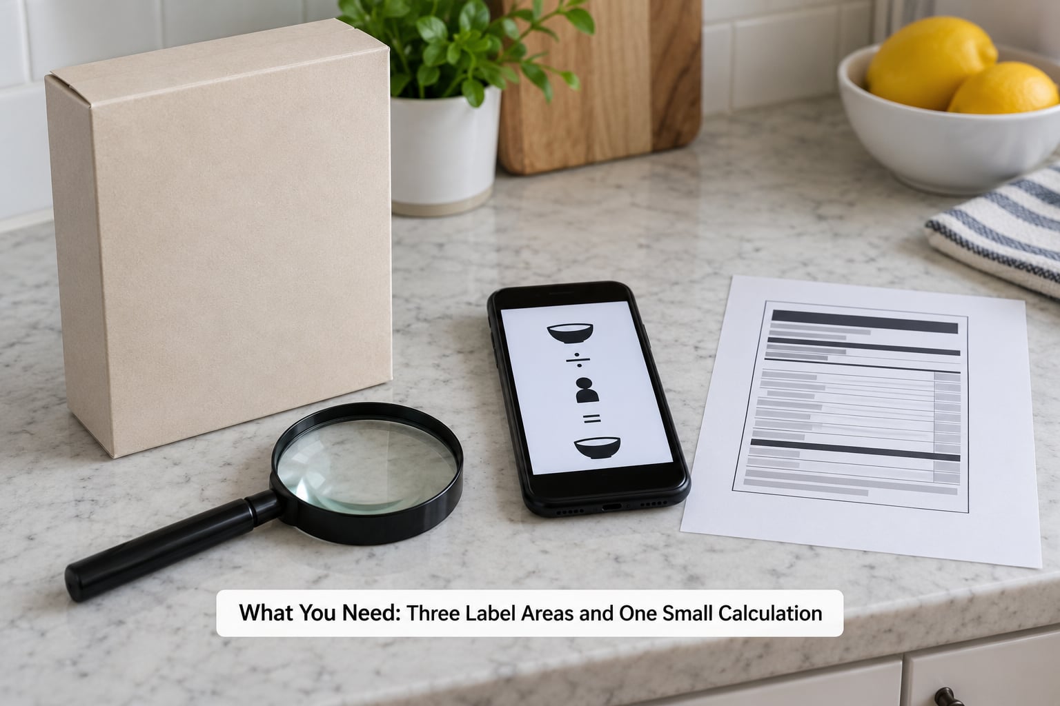 What You Need: Three Label Areas and One Small Calculation