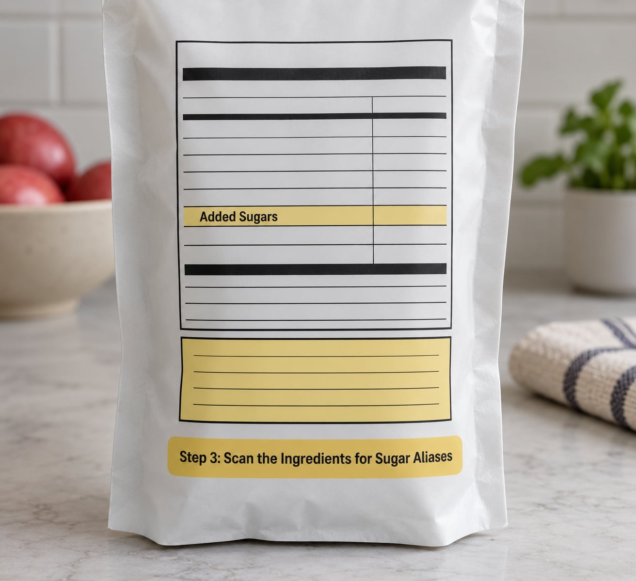 Step 3: Scan the Ingredients for Sugar Aliases