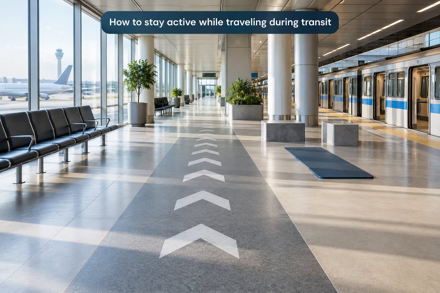 How to stay active while traveling during transit
